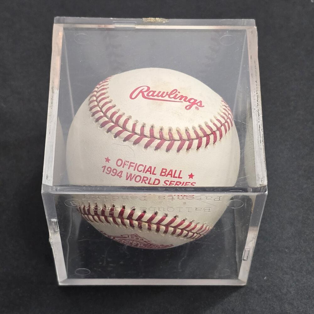 1994 World Series Rawlings Official Baseball MLB Strike Season Display Case